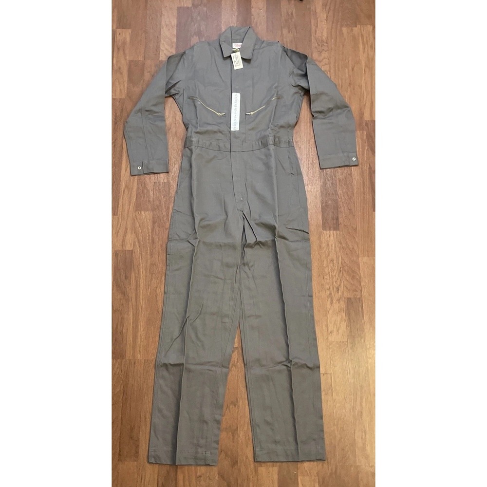 Walls Master Made Coveralls Gray 100% Cotton Size 38 Tall Workwear NEW